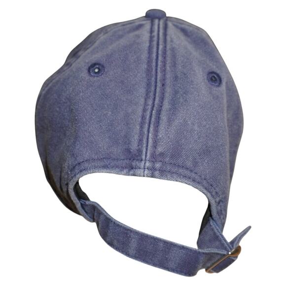 New Era 9FORTY New York Yankees Distressed Denim Dad Hat Blue Adjustable Cap - Picture 3 of 5